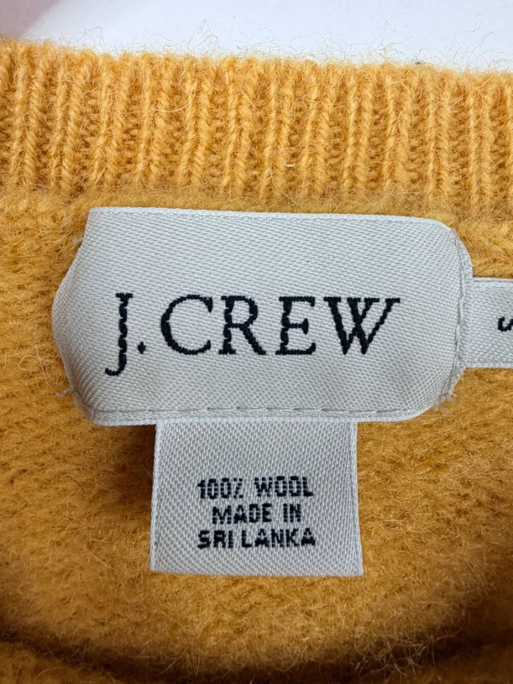 2/$30 J. Crew Wool Crew Neck Pullover Sweater Marigold Stripe Medium #A2902